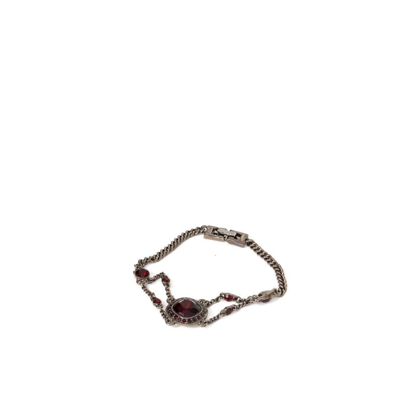 Pulseira-Givenchy-Negro-e-Pedra-Vermelha