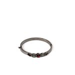 Bracelete-Givenchy-Negro-Pedra-Vermelha
