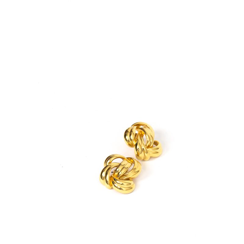 Brinco-de-Pressao-Givenchy-Entrelacado-Dourado