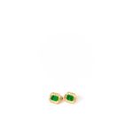 Brinco-de-Pressao-Christian-Dior-Pedra-Verde-Dourado
