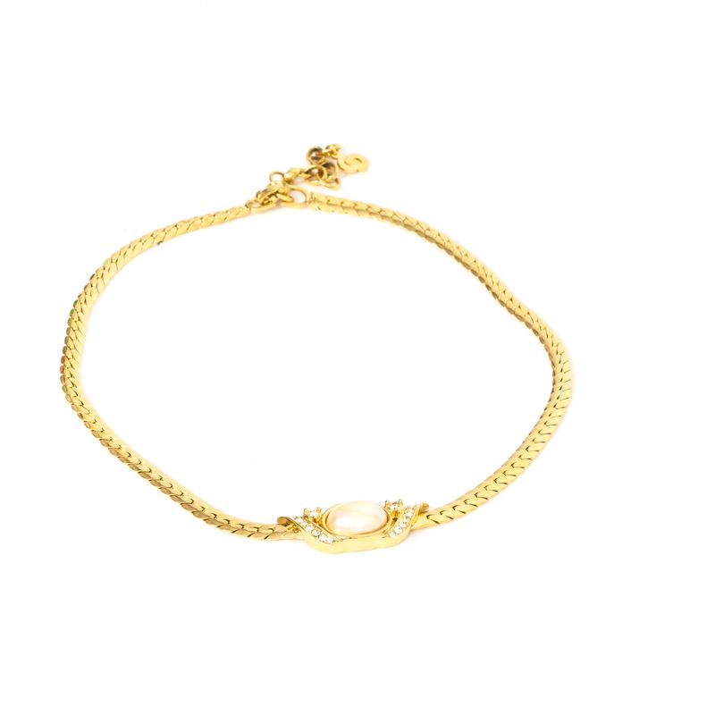 Colar-Christian-Dior-Perola-Corrente-Dourada