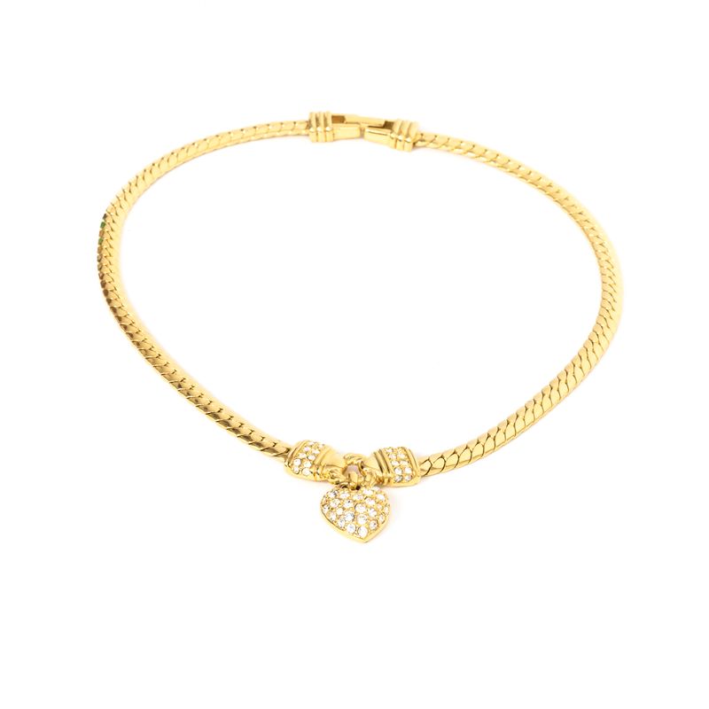 Colar-Swarovski-Coracao-Corrente-Dourada