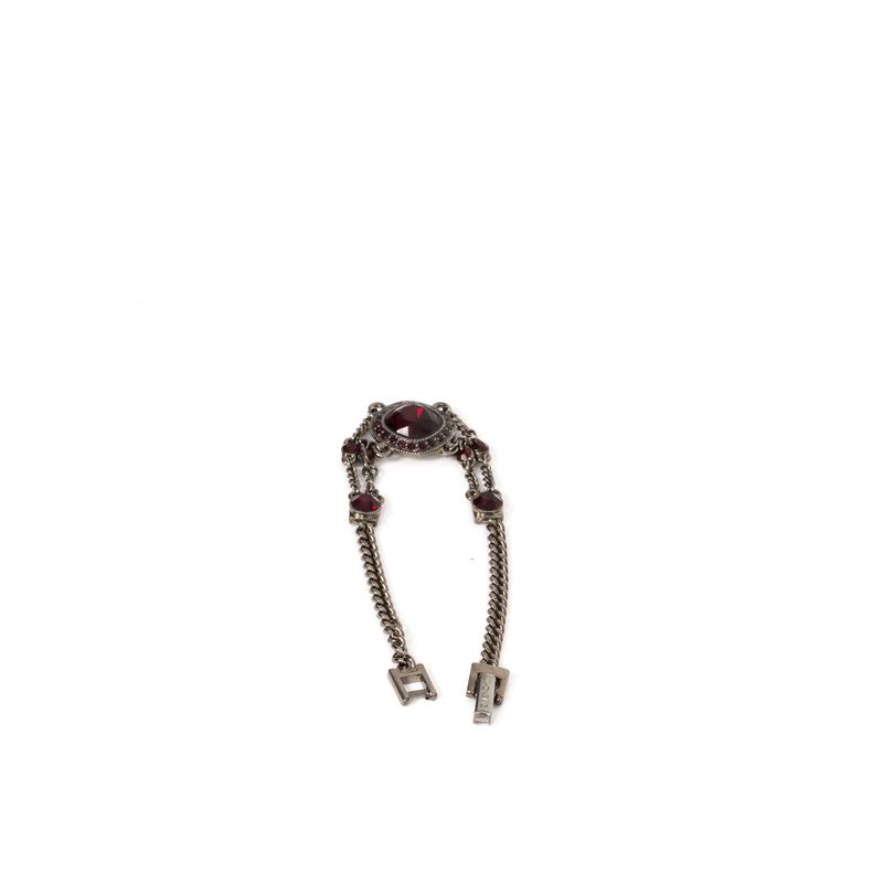 Pulseira-Givenchy-Negro-e-Pedra-Vermelha