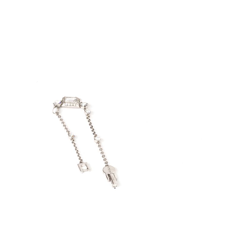 Pulseira-Givenchy-Strass-Quadrado-Prateada