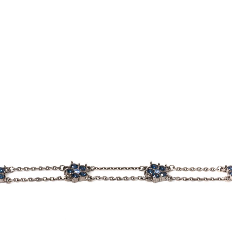 Pulseira-Givenchy-Negro-Flor-Pedra-Azul