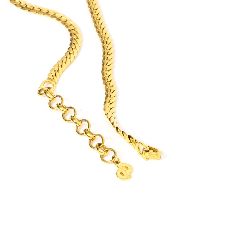Colar-Christian-Dior-Perola-Gota-Corrente-Dourada