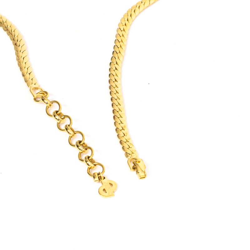 Colar-Christian-Dior-Perola-Corrente-Dourada