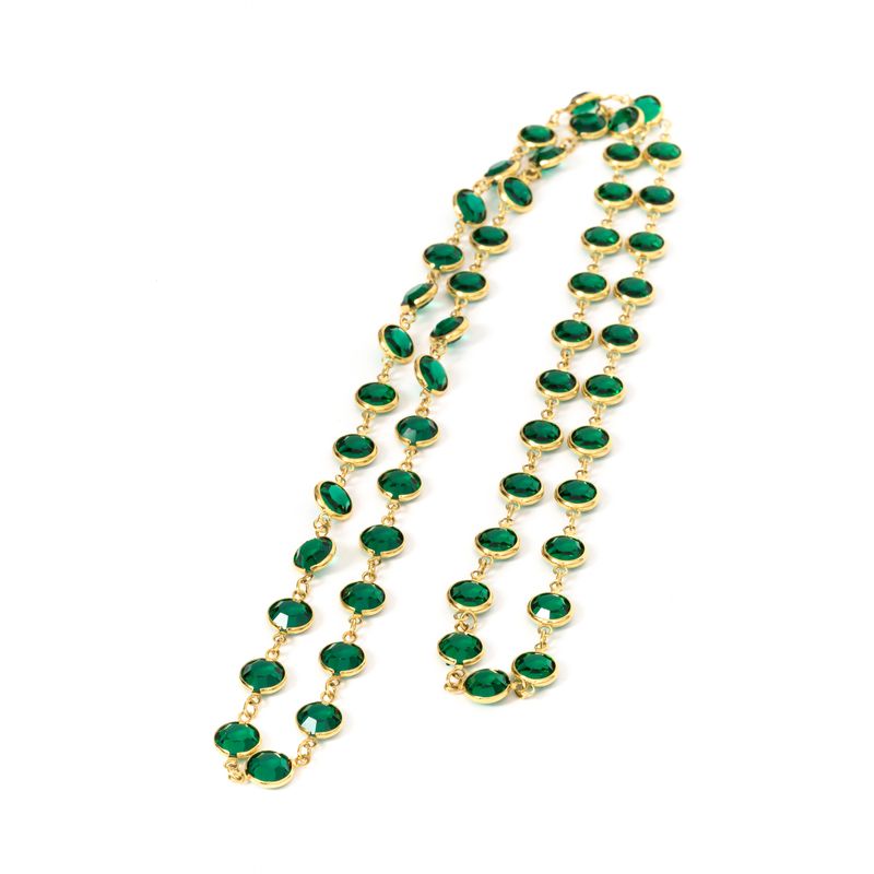 Colar-Longo-Swarovski-Cristais-Verdes-Dourado