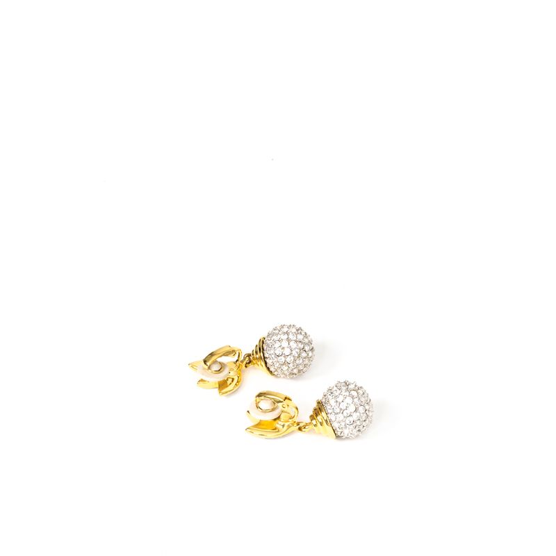 Brinco-Swarovski-Bola-Cravejada-Dourada