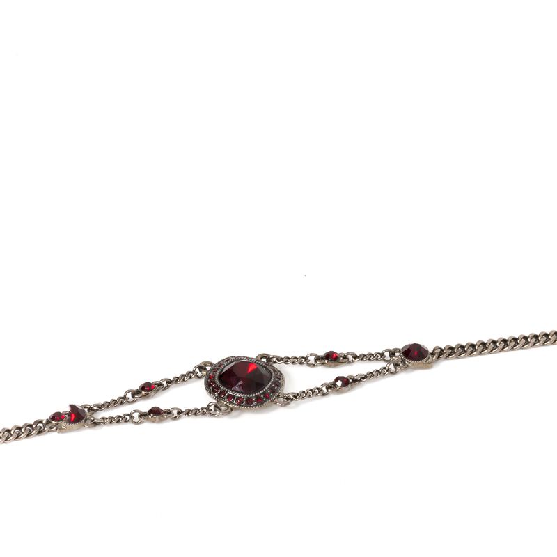 Pulseira-Givenchy-Negro-e-Pedra-Vermelha