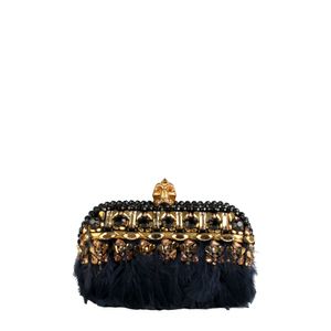 Clutch A. Mc Queen Plumas Marinho