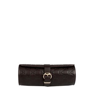 Porta Relogios Gucci Couro Marrom