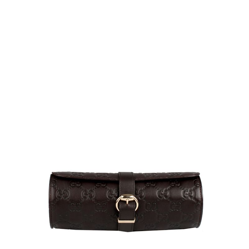 Porta-Relogios-Gucci-Couro-Marrom