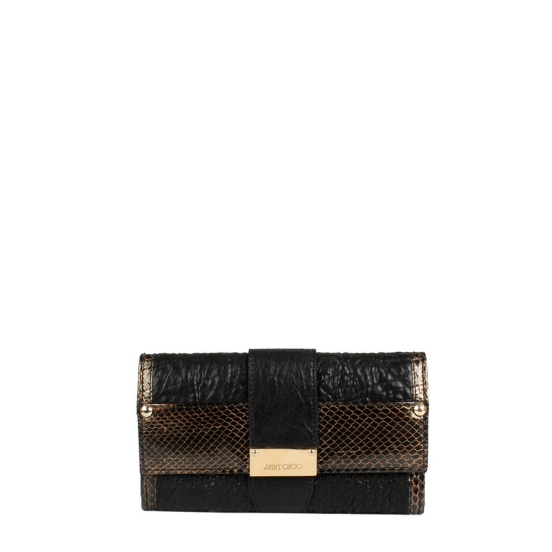 Carteira-Jimmy-Choo-Python-Preta