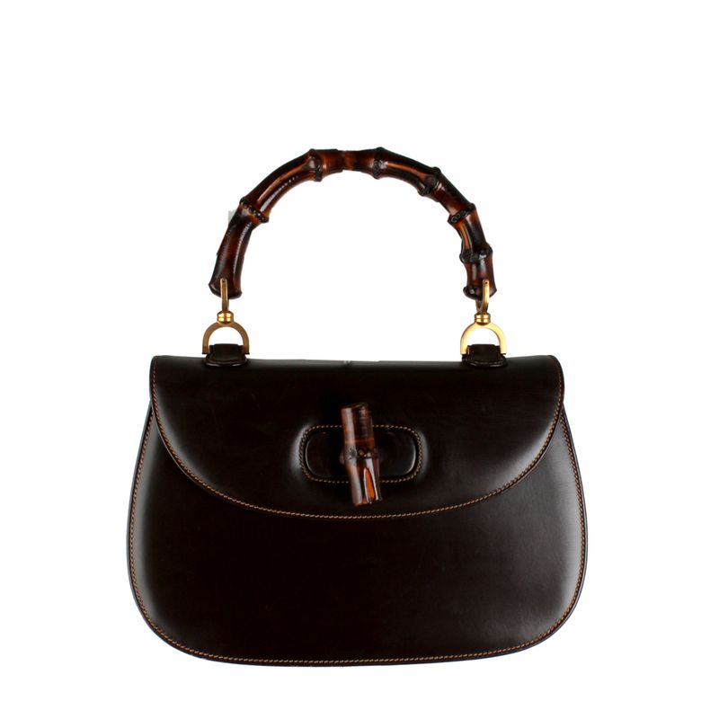 Bolsa-Tote-Gucci-Couro-Alca-Bambu-Marrom-U