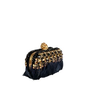 Clutch A. Mc Queen Plumas Marinho