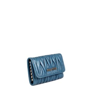 Porta Chaves Miu Miu Couro Azul