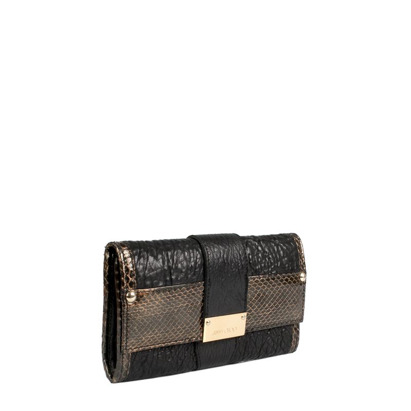 Carteira-Jimmy-Choo-Python-Preta