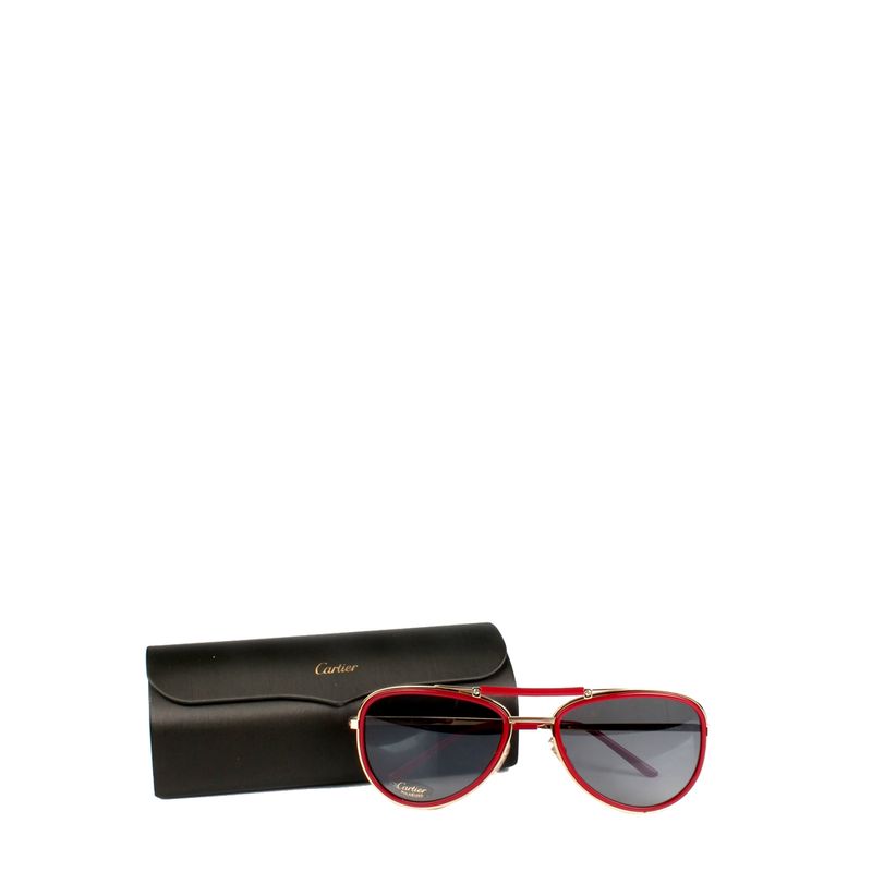 Oculos-Cartier-Acrilico-Vermelho-Marrom