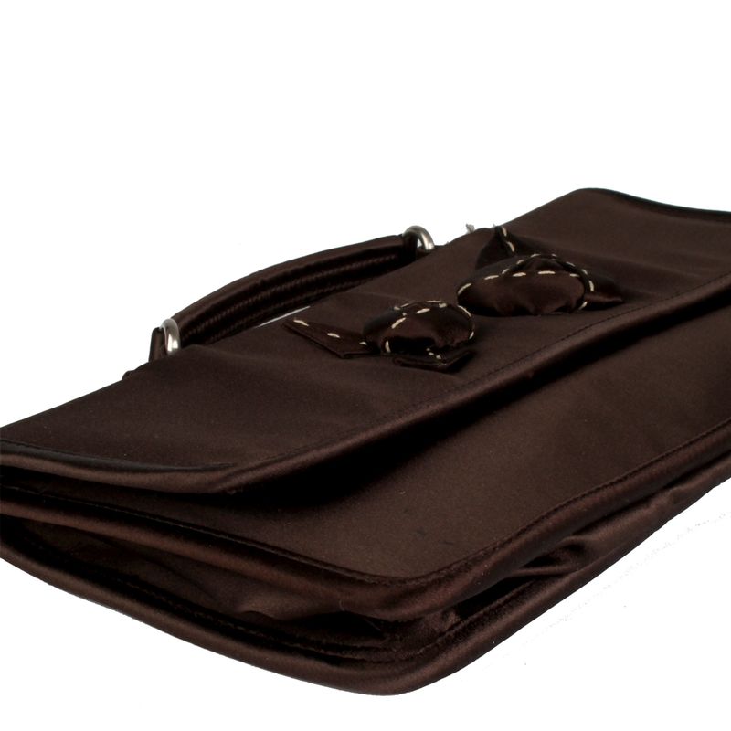 Clutch-Prada-Seda-Marrom