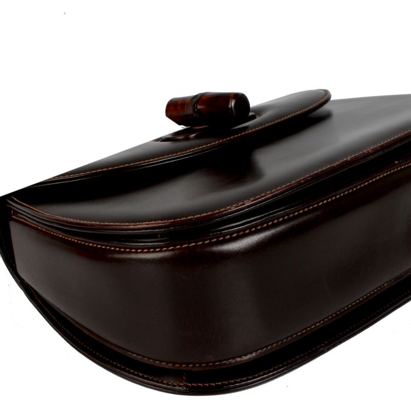 Bolsa-Tote-Gucci-Couro-Alca-Bambu-Marrom-U