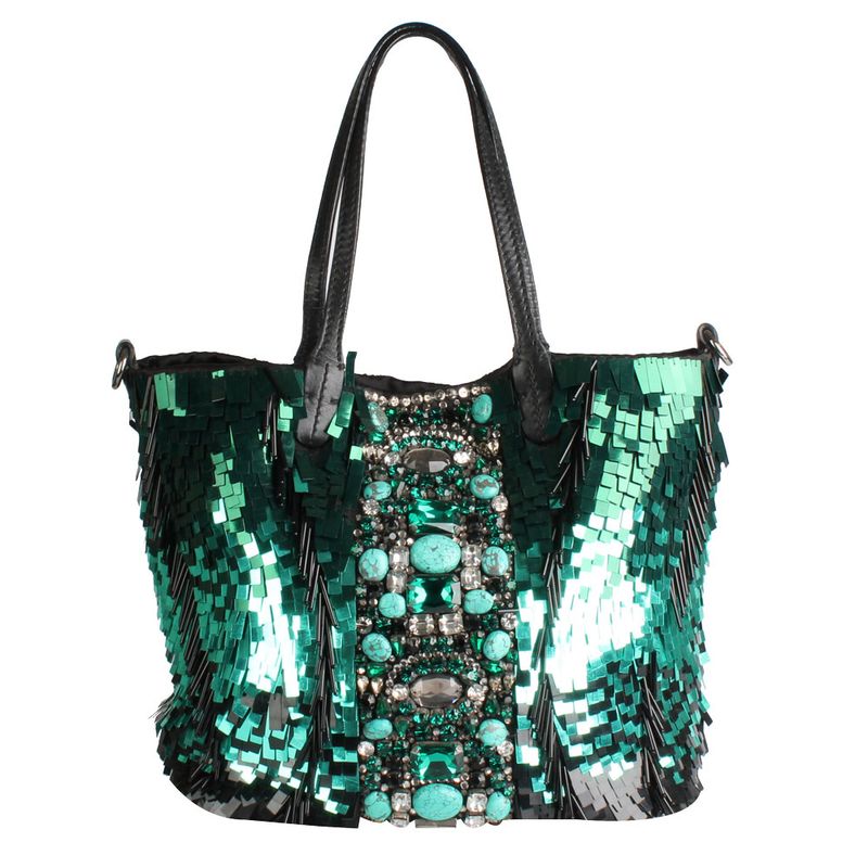 Bolsa-Tote-Valentino-Laminado-Pedras-Verde