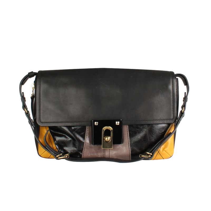 Bolsa-Tote-Lanvin-de-Couro-Preto