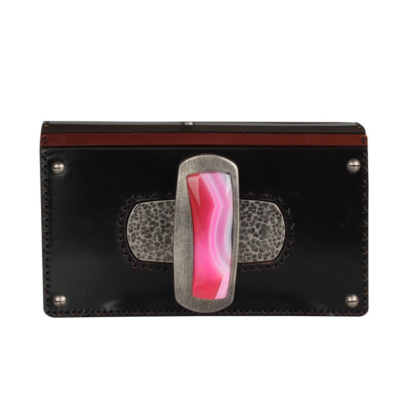 Clutch-Fendi-de-Couro-Preta