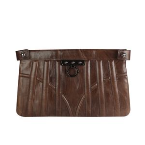 Clutch Zac Posen de Couro Marrom