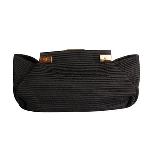 Bolsa Clutch Lanvin de Tecido Preta