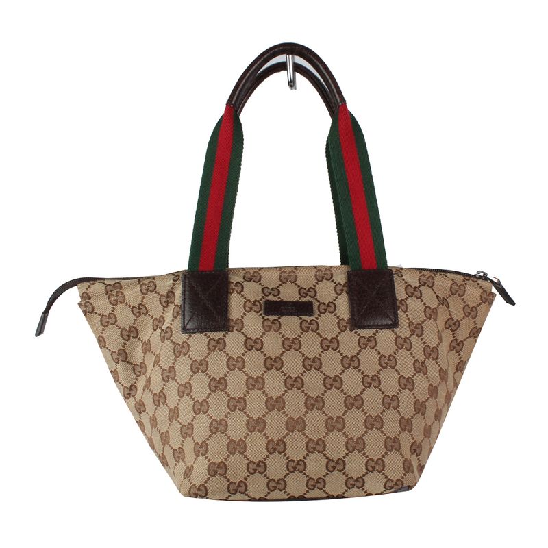Bolsa-Gucci-de-Lona-Marrom