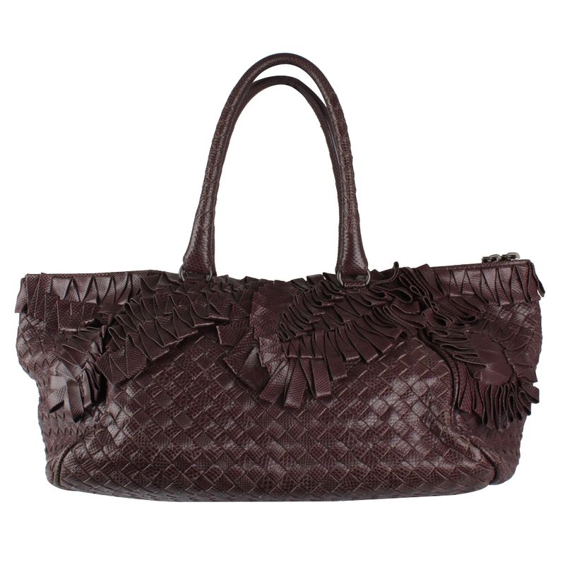 Bolsa-Tote-Bottega-Veneta-de-Couro-Roxa