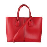 Bolsa-Tote-Tods-de-Couro-Vermelha