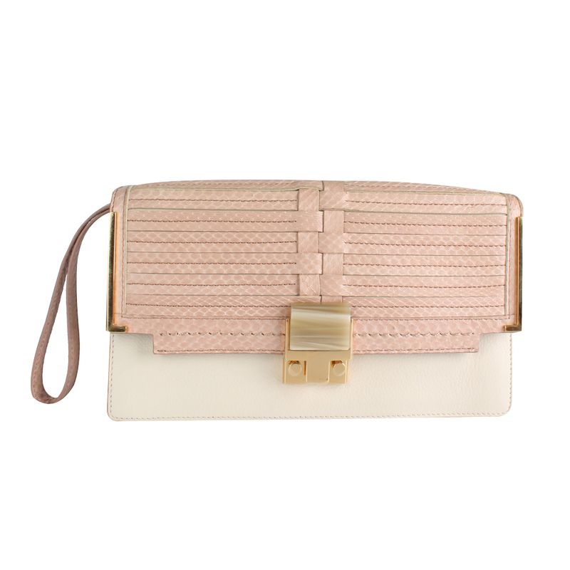 Clutch-Lanvin-Couro-Tresse-Rosa-e-Nude
