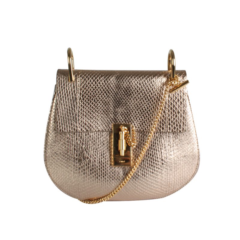 Bolsa-Tiracolo-Chloe-Couro-Dourada