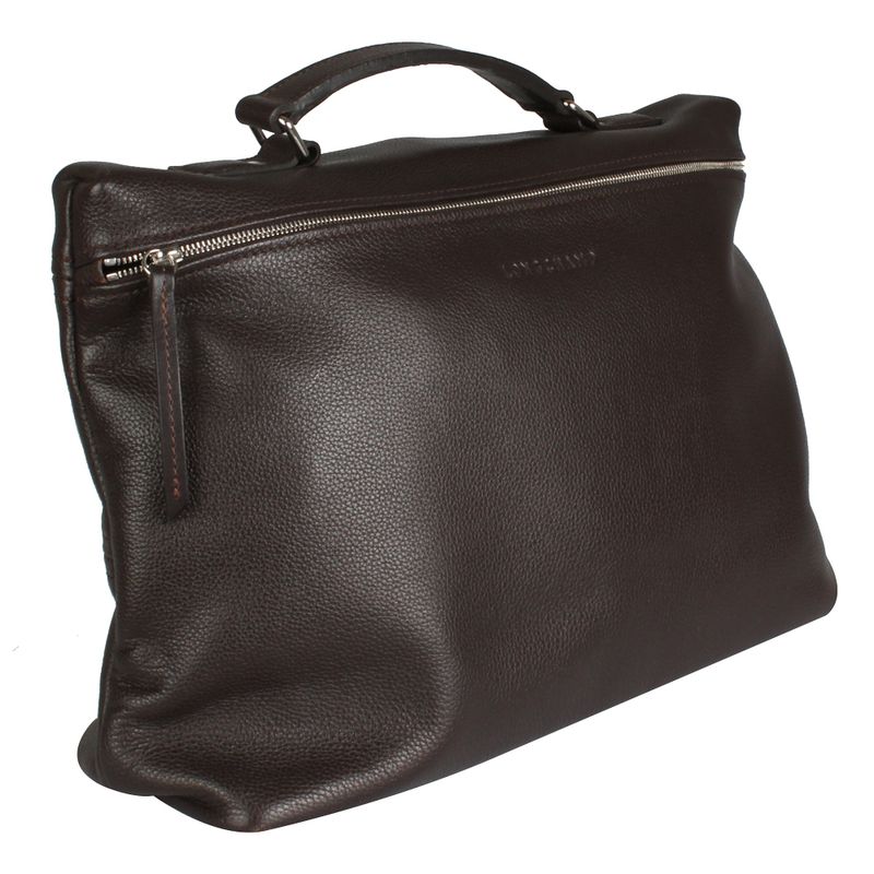 Bolsa-Longchamp-de-Couro-Marrom