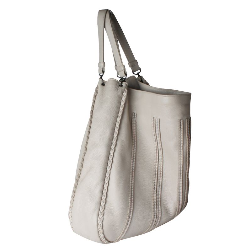 Bolsa-Bottega-Veneta-de-Couro-Off-White