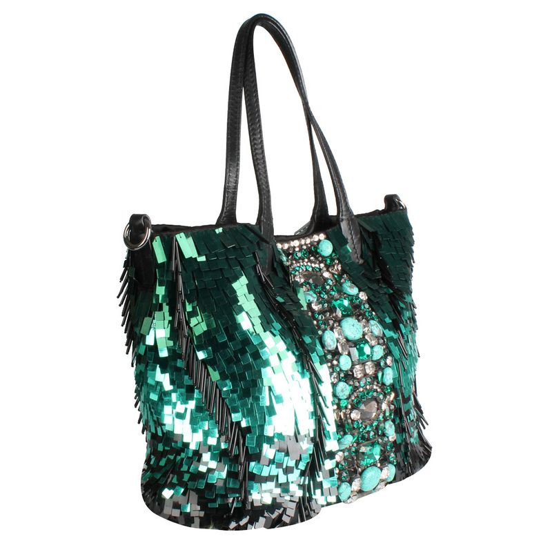 Bolsa-Tote-Valentino-Laminado-Pedras-Verde