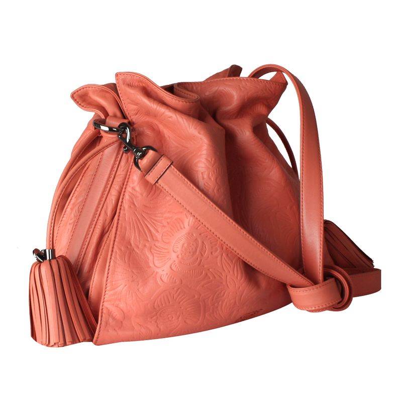 Bolsa-Bucket-Loewe-de-Couro-Pessego