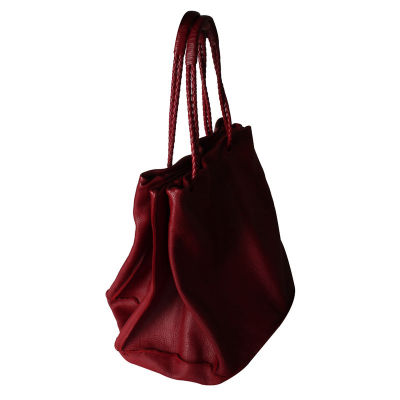 Bolsa-Bottega-Veneta-de-Couro-Cereja