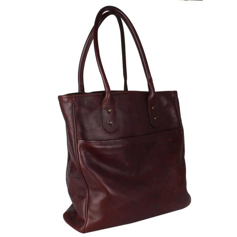 Bolsa-Tote-Burberry-de-Couro-Marrom