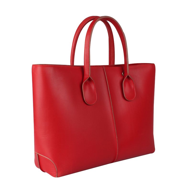 Bolsa-Tote-Tods-de-Couro-Vermelha