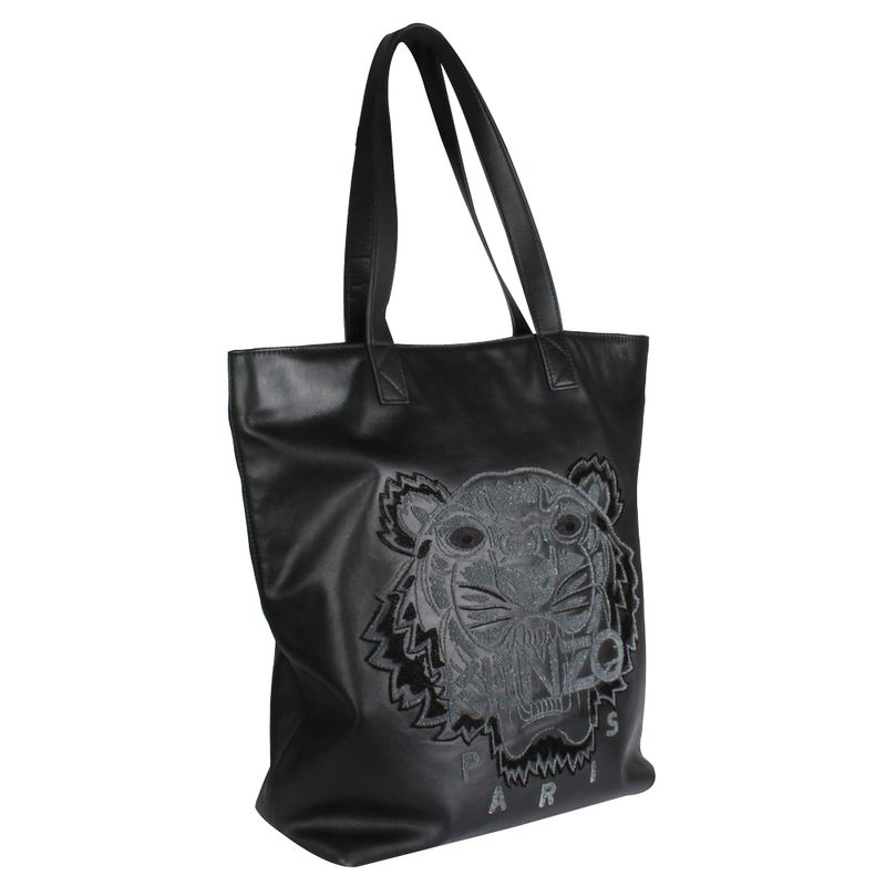 Bolsa-Kenzo-de-Couro-Preto