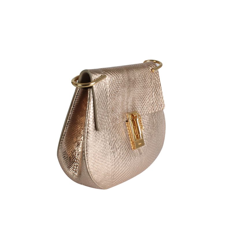 Bolsa-Tiracolo-Chloe-Couro-Dourada