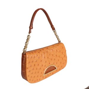 Bolsa Tote Dior Avestruz Marrom