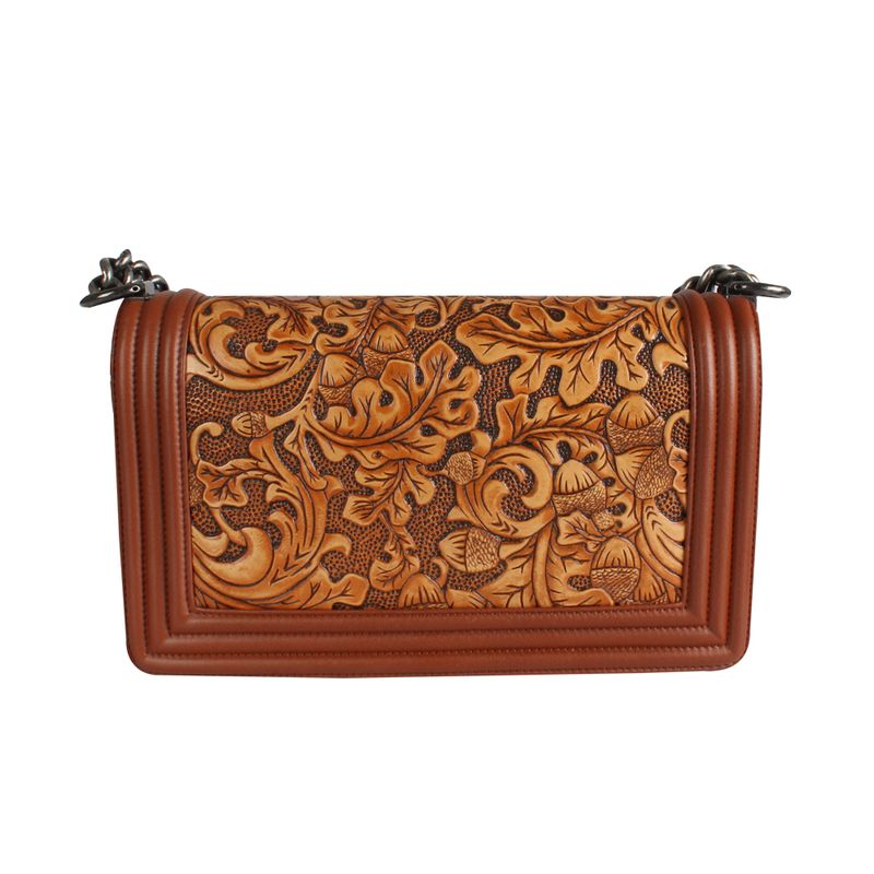 Bolsa-Transversal-Chanel-Couro-Marrom