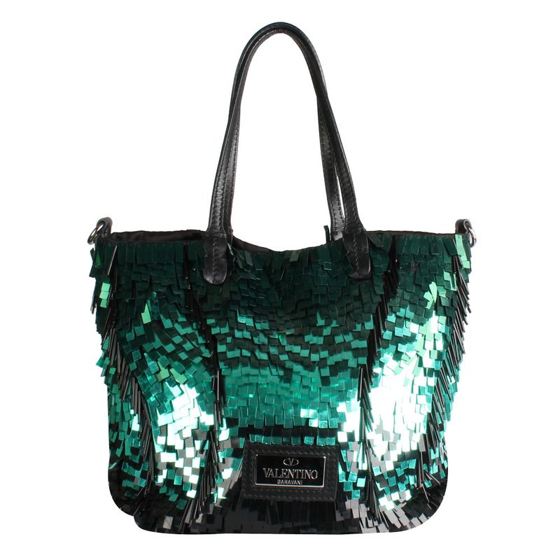 Bolsa-Tote-Valentino-Laminado-Pedras-Verde