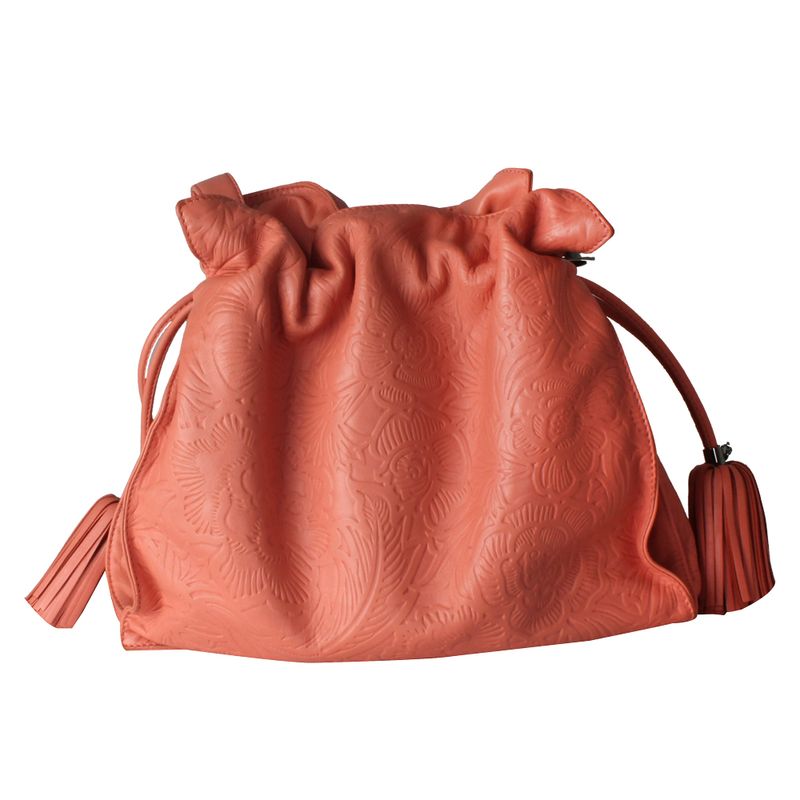 Bolsa-Bucket-Loewe-de-Couro-Pessego