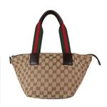 Bolsa-Gucci-de-Lona-Marrom