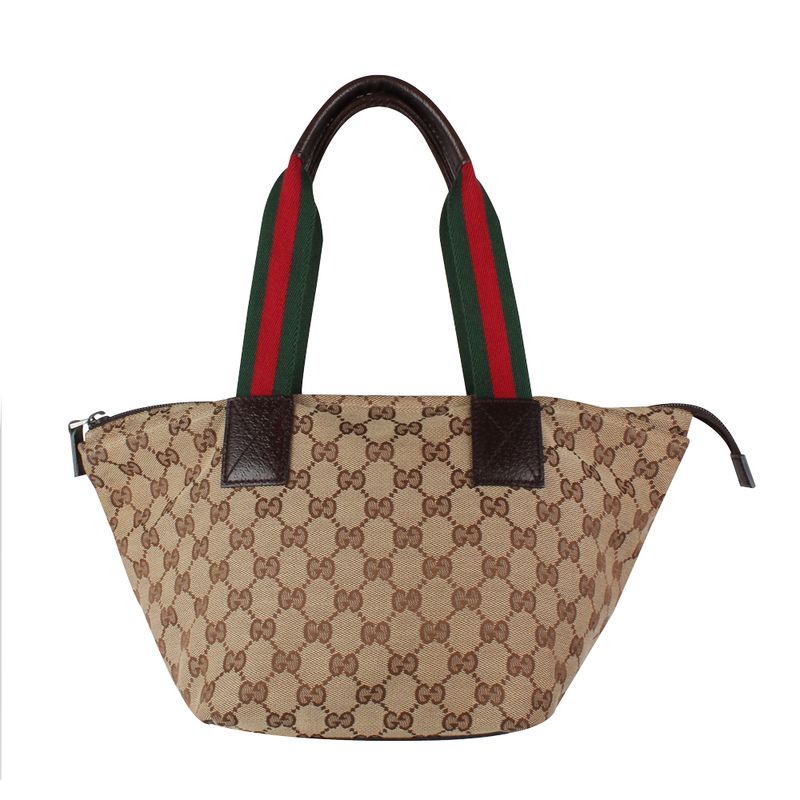 Bolsa-Gucci-de-Lona-Marrom